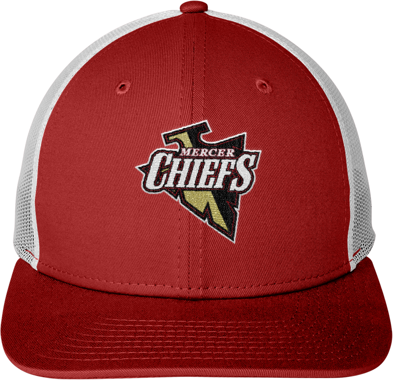 Mercer Chiefs New Era Snapback Low Profile Trucker Cap