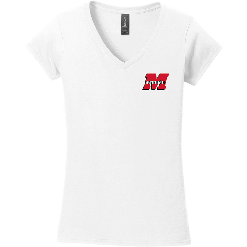 Team Maryland Softstyle Ladies Fit V-Neck T-Shirt