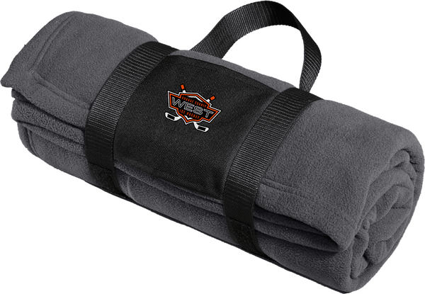 Orange County West Fleece Blanket with Carrying Strap