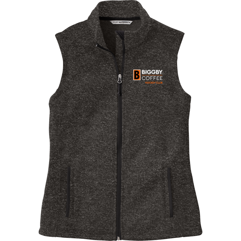 Biggby Coffee Hockey Club Ladies Sweater Fleece Vest