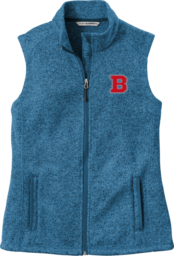 CT Bobcats Ladies Sweater Fleece Vest