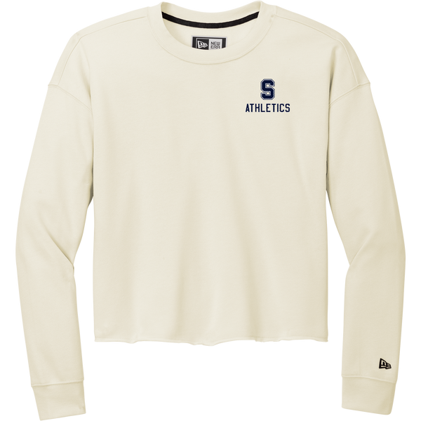 Midd South Athletics New Era Ladies Tri-Blend Fleece Crop Crew