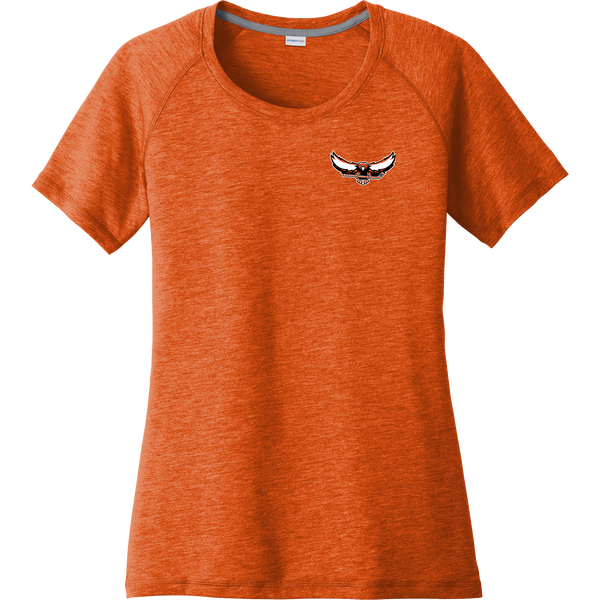 Orange County West Ladies PosiCharge Tri-Blend Wicking Scoop Neck Raglan Tee