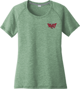 York Devils Ladies PosiCharge Tri-Blend Wicking Scoop Neck Raglan Tee