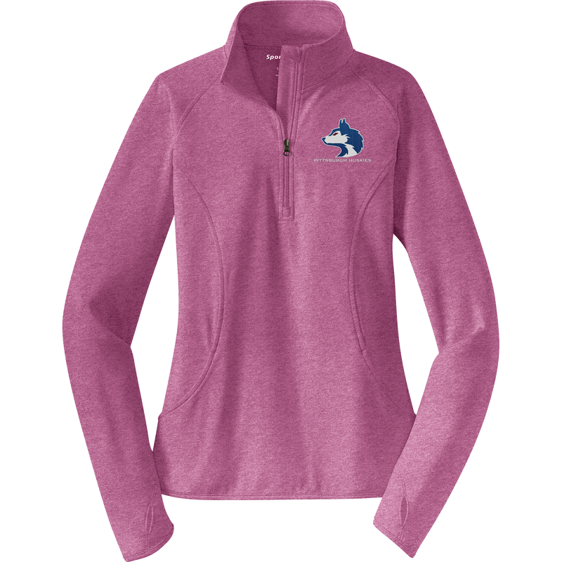 Pittsburgh Huskies Ladies Sport-Wick Stretch 1/4-Zip Pullover