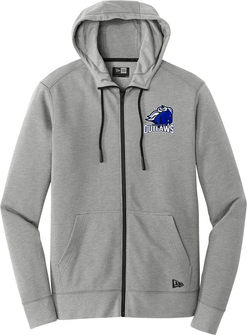 Brandywine Outlaws New Era Tri-Blend Fleece Full-Zip Hoodie