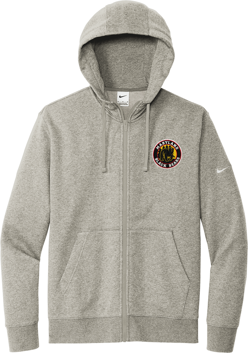 Maryland Black Bears Nike Club Fleece Sleeve Swoosh Full-Zip Hoodie