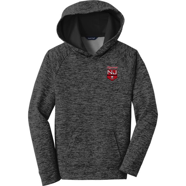 NJ Raiders Youth PosiCharge Electric Heather Fleece Hooded Pullover