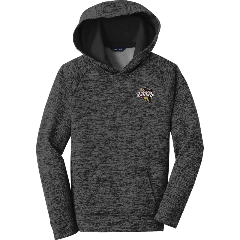 Mercer Chiefs Youth PosiCharge Electric Heather Fleece Hooded Pullover