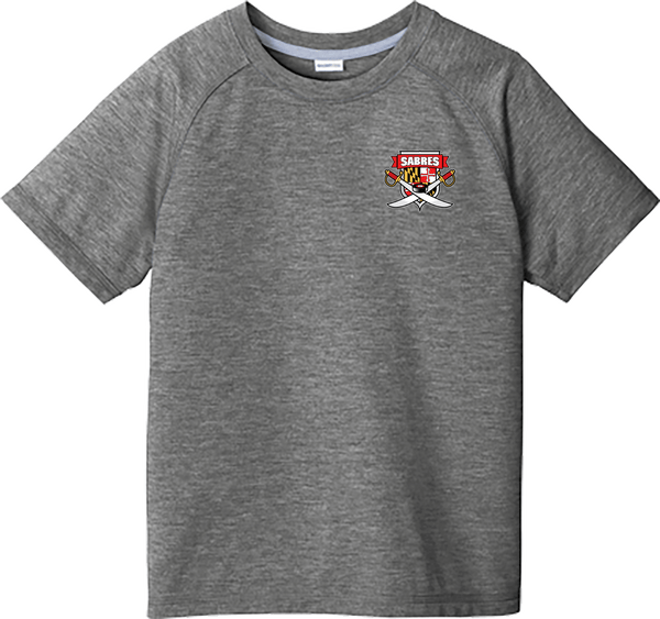 SOMD Sabres Youth PosiCharge  Tri-Blend Wicking Raglan Tee