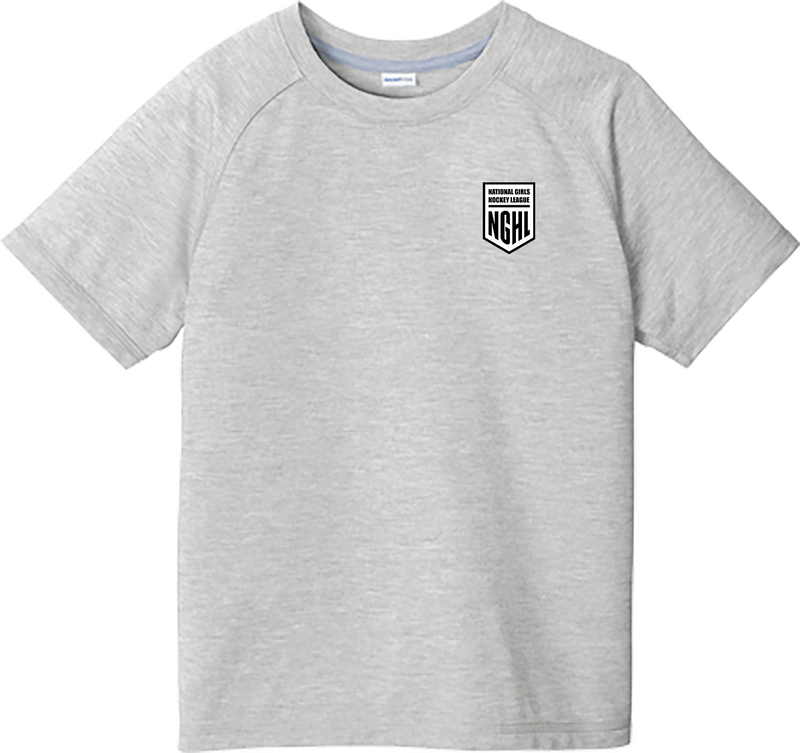 NGHL Youth PosiCharge  Tri-Blend Wicking Raglan Tee