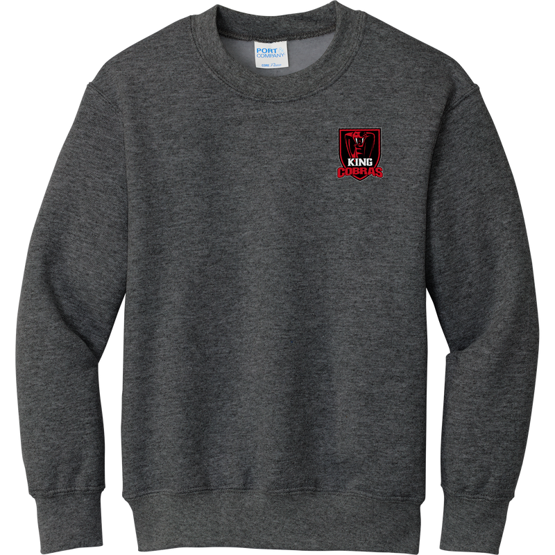 King Cobras Youth Core Fleece Crewneck Sweatshirt